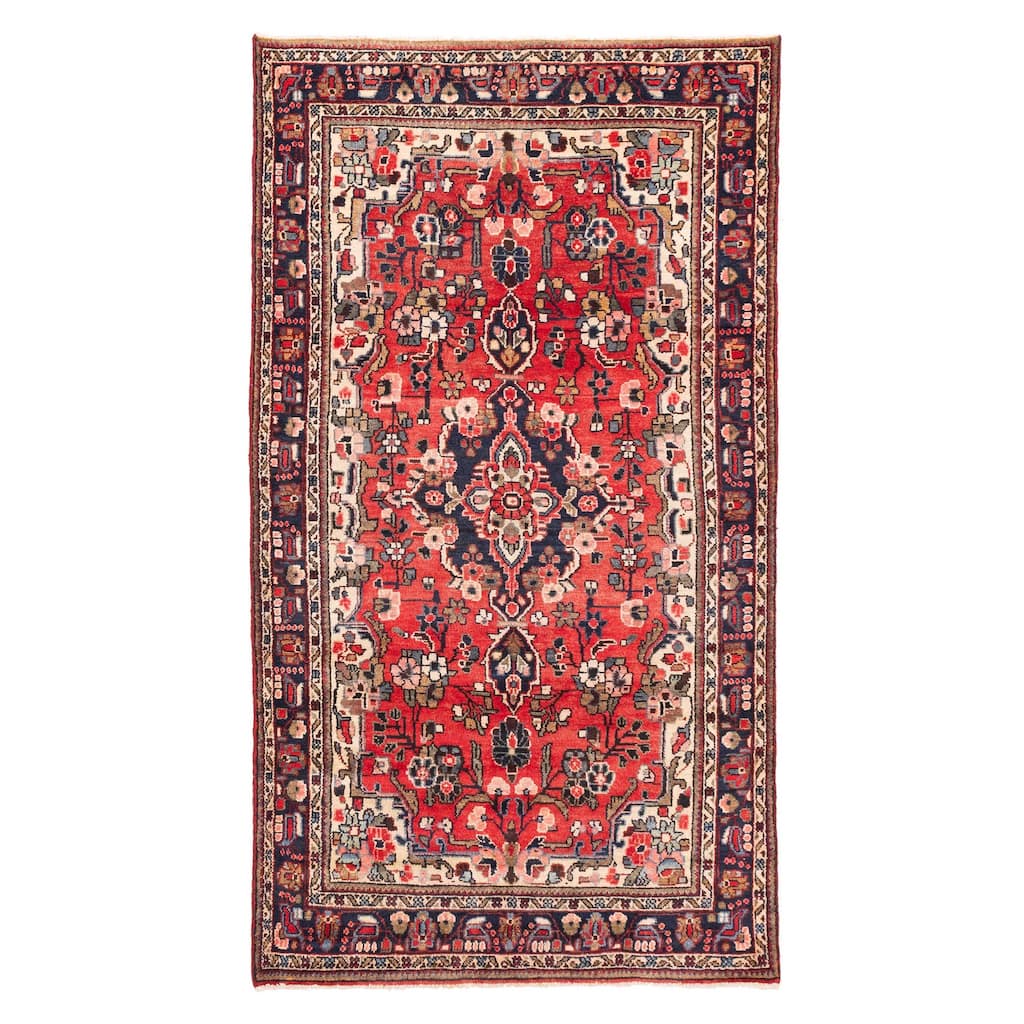 ECARPETGALLERY Hand-knotted Andelz Red Wool Rug - 4'4 x 7'10