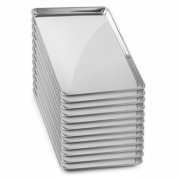 15 x 21 Inch 12 Pack Commercial Aluminum Cookie Sheets by