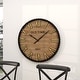 preview thumbnail 8 of 15, Brown Wooden Decorative Wall Clock with Gold Accents