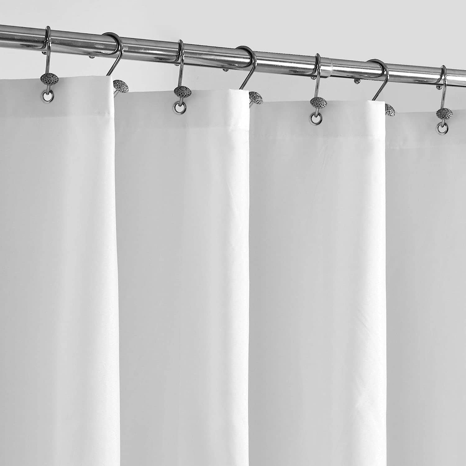 Waterproof Fabric Shower Curtain Liner with 3 Magnets Soft Hotel - On ...