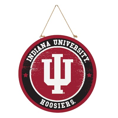 Indiana University Wooden Door Decor Wall Sign - Multi-Color