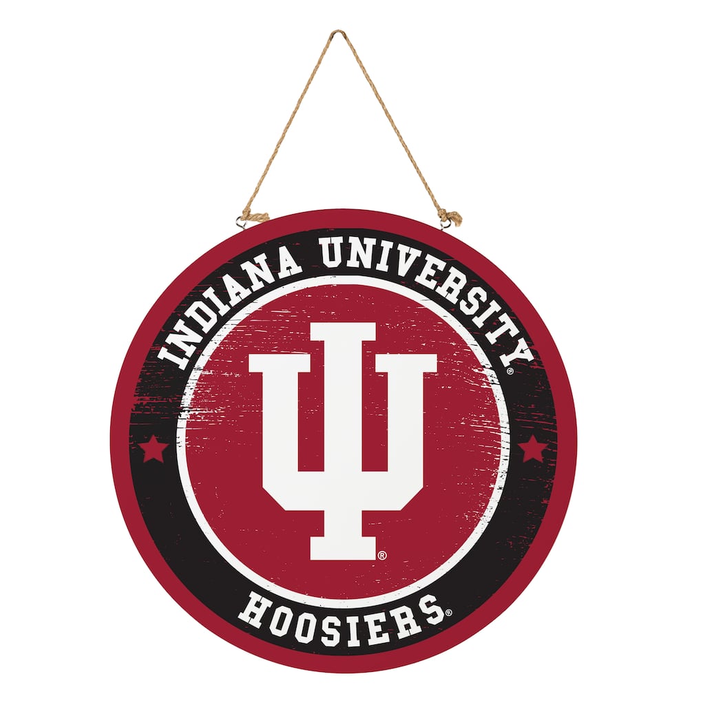 Indiana University Wooden Door Decor Wall Sign - Multi-Color