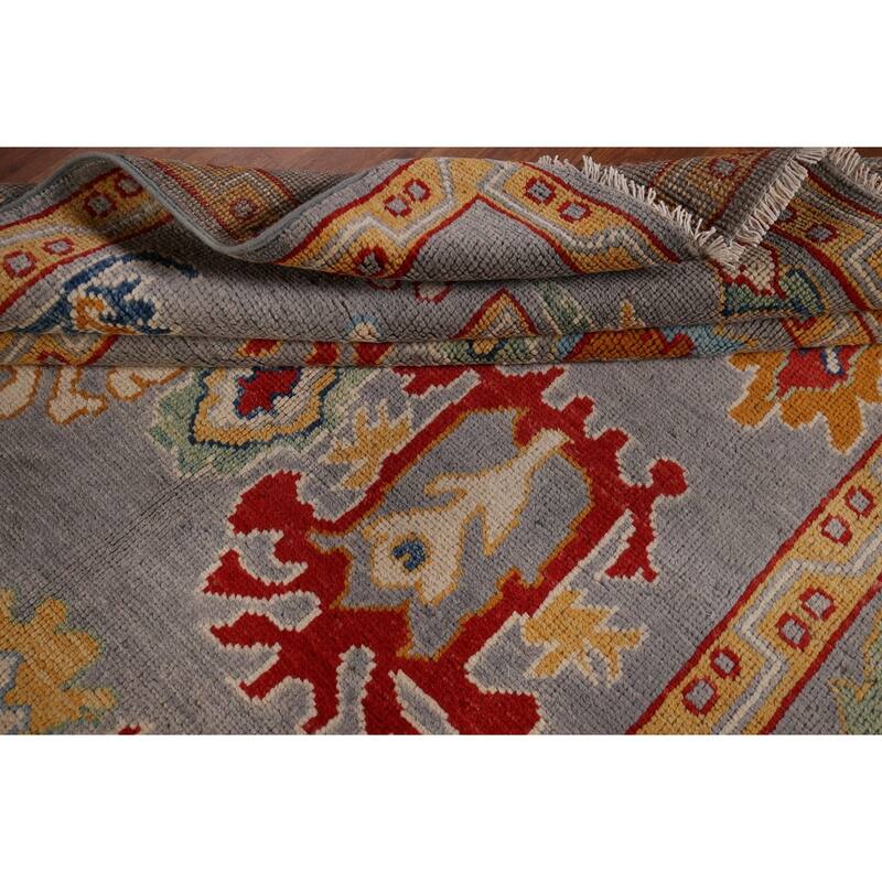 Gray Oushak Oriental Area Rug Handmade Wool Carpet - 5'2" x 7'10"