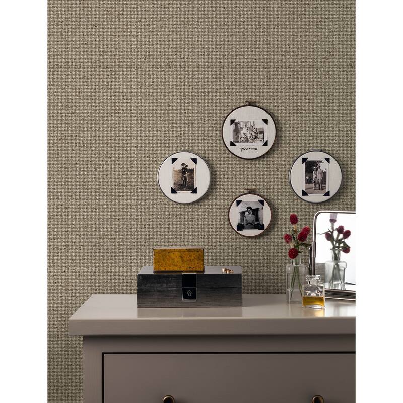 Advantage Surrey Chestnut Basketweave Wallpaper