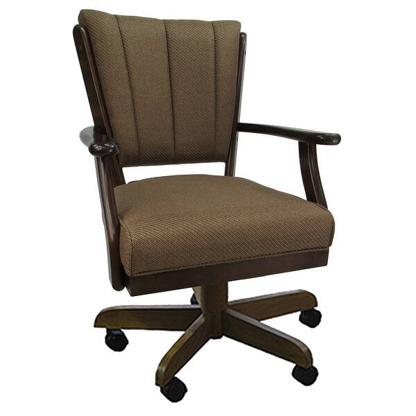 Shop Black Friday Deals On Classic Caster Solid Wood Dining Chair On Wheels 39 Inch High Overstock 30657947