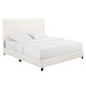 preview thumbnail 5 of 21, Bridgevine Home Tall White Boucle Panel Headboard Upholstered Platform Bed
