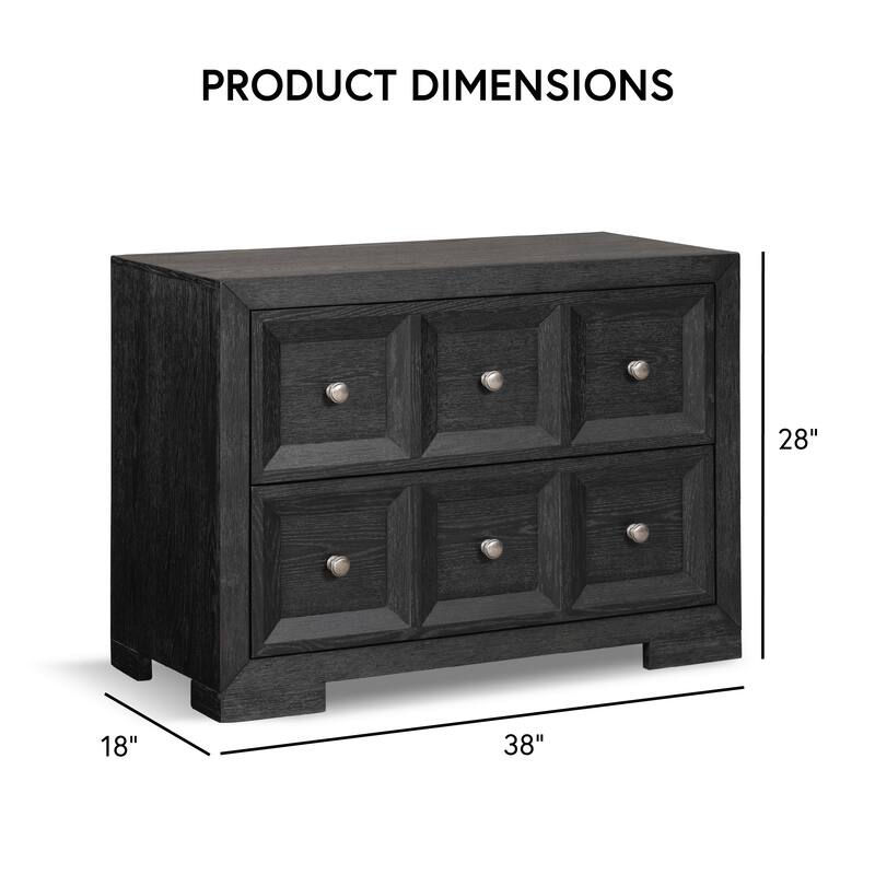 Furniture of America Durem Modern Classic Wood 3-Piece Chest and 2 Oversized Nightstand Bedroom Set