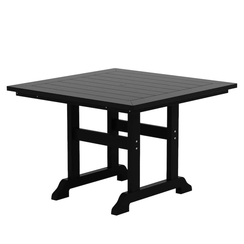 Altura 5-Piece Square Poly Eco-Friendly All Weather Outdoor Dining Set with Armchairs
