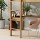 preview thumbnail 4 of 8, Twin High Loft Bed with Desk, Safety Guardrails and Rubber Wood Construction, White Oak