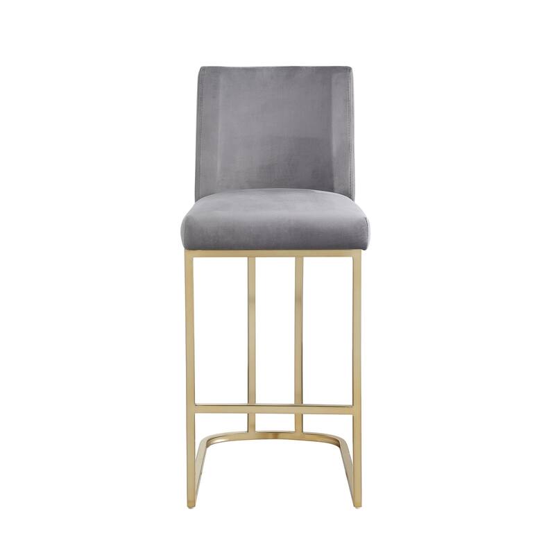 Counter Height 26" Bar Stools with Back, Gold Brushed Barstools