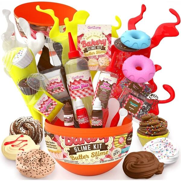 slide 2 of 8, GirlZone Sweet Treats Butter Slime Bakery Kit, Make Cake-Scented Slime & Sweet Treats Slime, Fun Playdate Gift