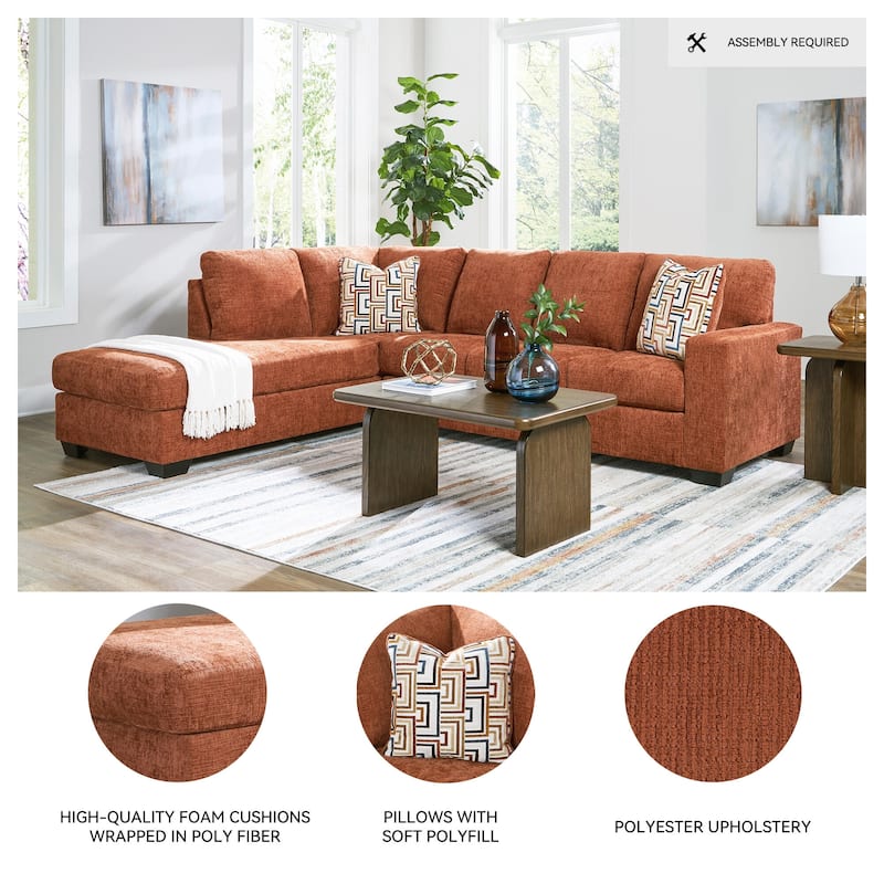 Signature Design by Ashley Aviemore 2-Piece Sectional with Chaise - 110"W x 90"D x 37"H