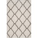 preview thumbnail 106 of 145, SAFAVIEH Hudson Shag Ariola Trellis 2-inch Thick Rug 4' x 6' - Ivory/Grey