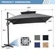 preview thumbnail 39 of 45, Crestlive Products 10FT Aluminum Square Double Top Patio Cantilever-Offset Umbrella