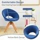 preview thumbnail 20 of 42, Costway Mid Century Modern Swivel Accent Chair Fabric Armchair Velvet - 27'' x 22'' x 32.5''