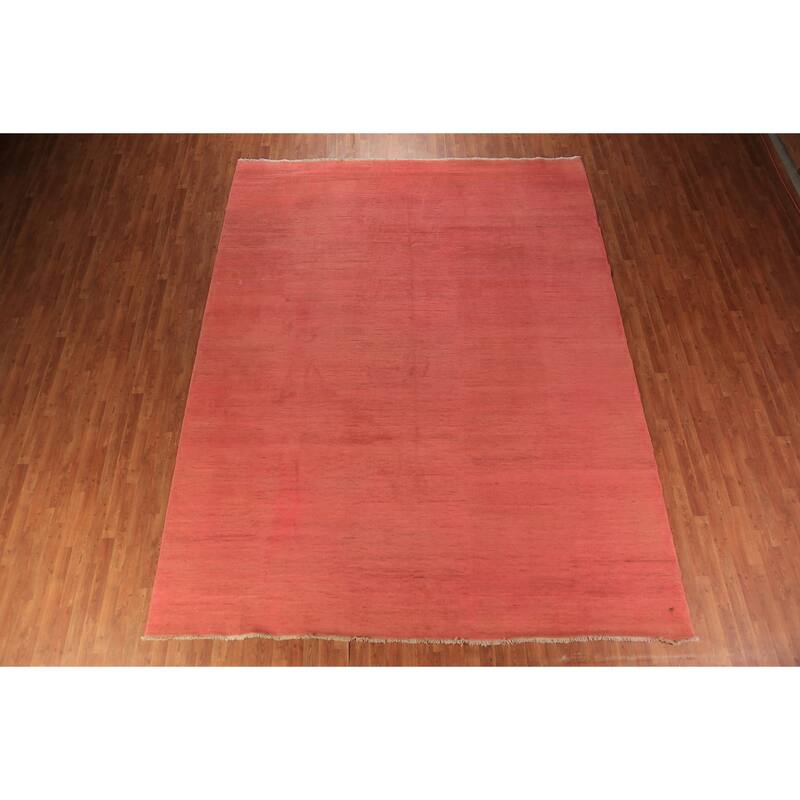 Pink Modern Gabbeh Oriental Area Rug Handmade Bedroom Wool Carpet - 9'10" x 12'8"