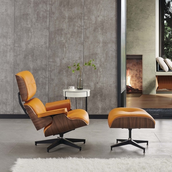 Mid Century Modern Leather Lounge Chair
