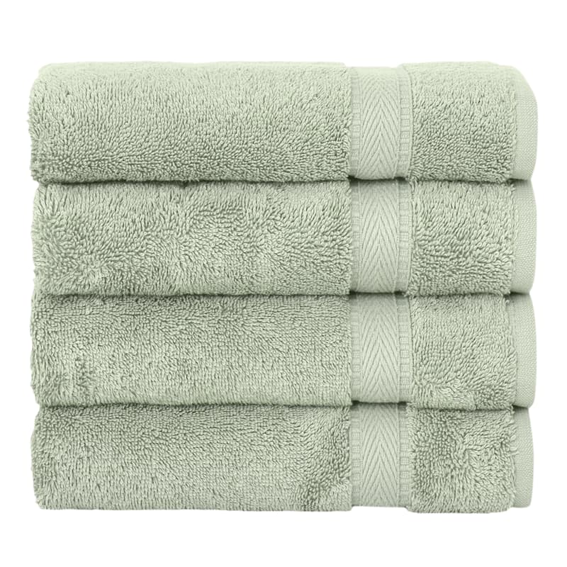Authentic Hotel Spa Turkish Cotton Hand Towels (Set of 4) - Green