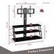 preview thumbnail 7 of 5, Merax Multi-Function Angle And Height Adjustable Tempered Glass TV Stand