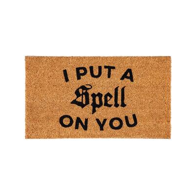 "I Put a Spell on You" Halloween Coir Door Mat