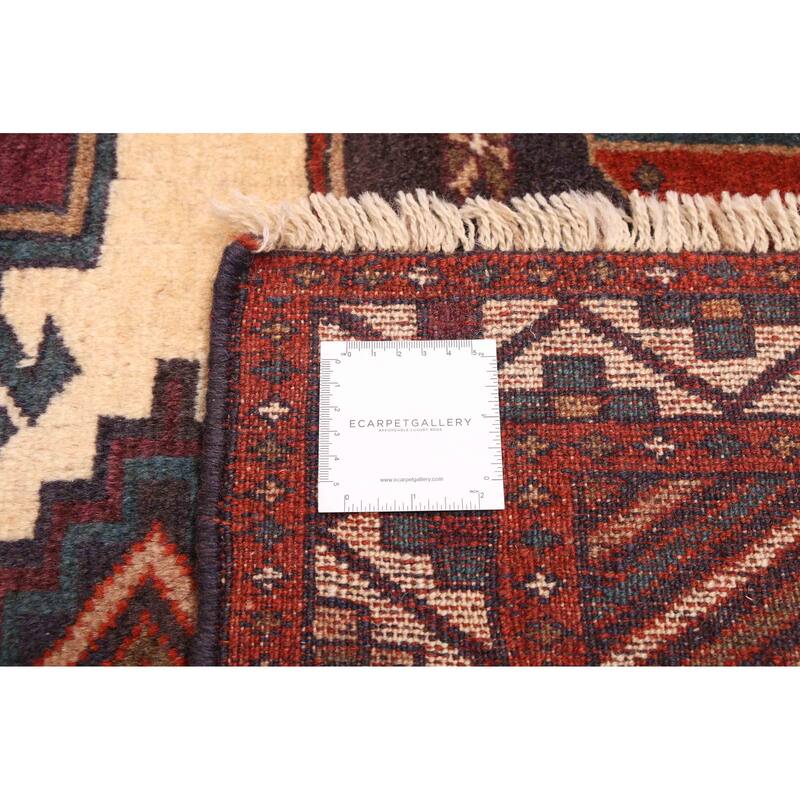 ECARPETGALLERY Hand-knotted Melis Vintage Cream Wool Rug - 4'2 x 5'6