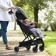 preview thumbnail 12 of 28, Carbon Steel Foldable Stroller with Recline and Footrest - 28” L x 17.3” W x 42.1” H