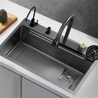 Undermount Black Single Bowl Stainless Steel Kitchen Sink