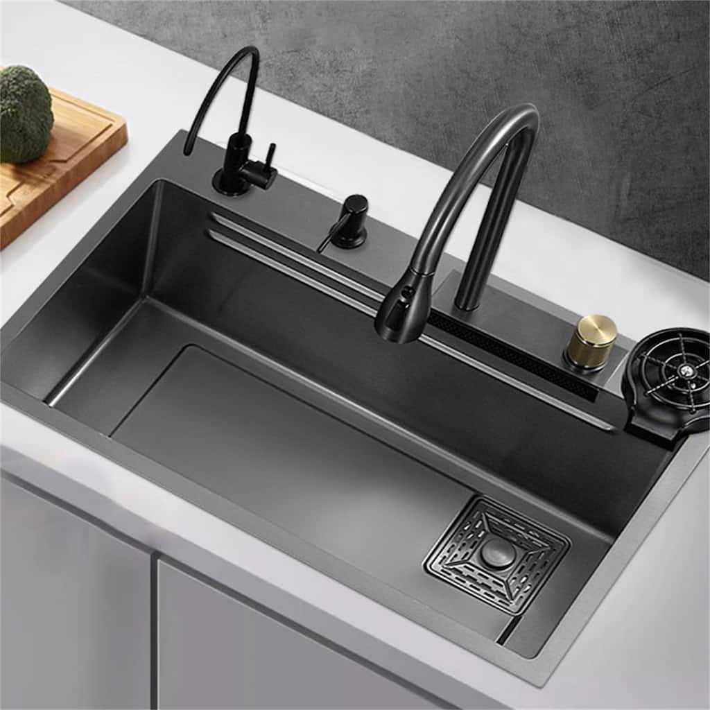 Undermount Black Single Bowl Stainless Steel Kitchen Sink