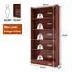 72-inch Bookcase, Modern 6-Tier White Bookshelf, Wood Display Shelf