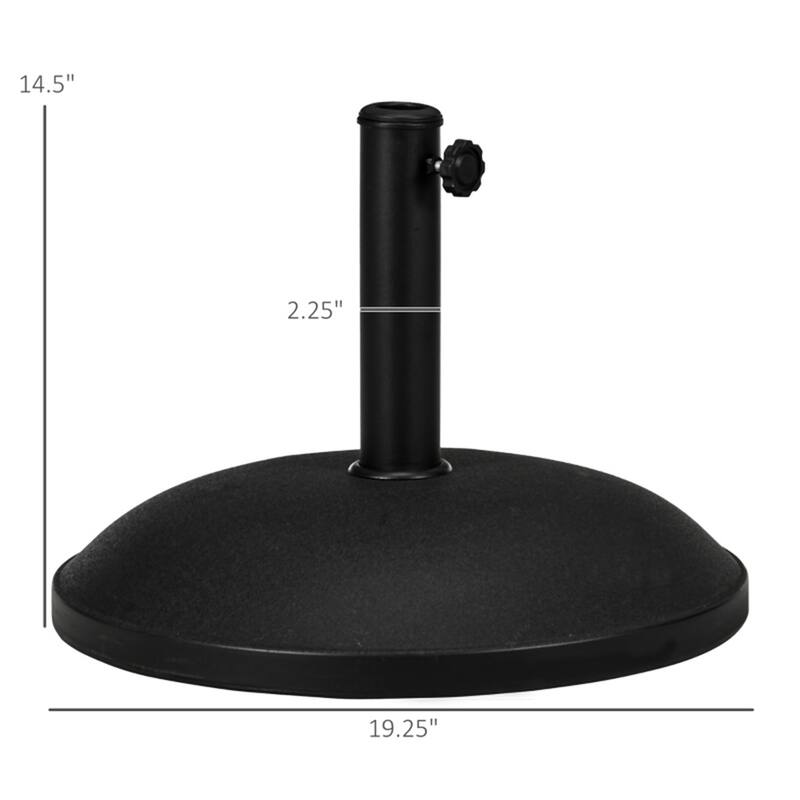 Heavy Duty Adjustable Cement Umbrella Base with PP Protective Bottom for Outdoor Patios and Gardens - Φ19.25'' x 14.5''H