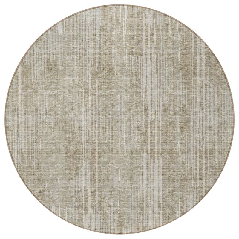 HomeRoots Striped Transitional Rectangle Outdoor Rug