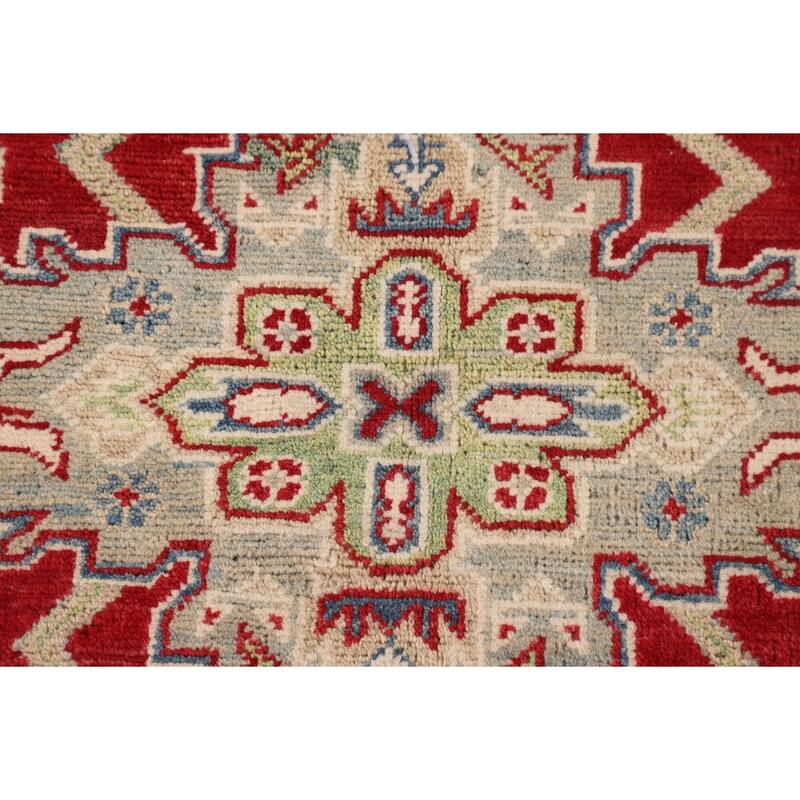 Red Kazak Oriental Area Rug Hand-Knotted Bedroom Wool Carpet - 5'1" x 6'8"