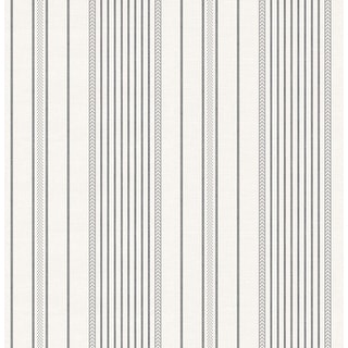 A-Street Prints Navarres Stripe Charcoal Faux Linen Wallpaper