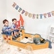 preview thumbnail 8 of 8, Wooden Kids Pirate Sandbox, Outdoor Sandboat with Bench Seats, Storage, Non-Woven Fabric Cloth for Backyard, Lawn
