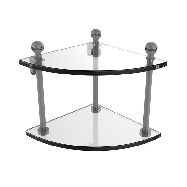 Allied Brass Mambo Collection 2 Tier Corner Glass Shelf