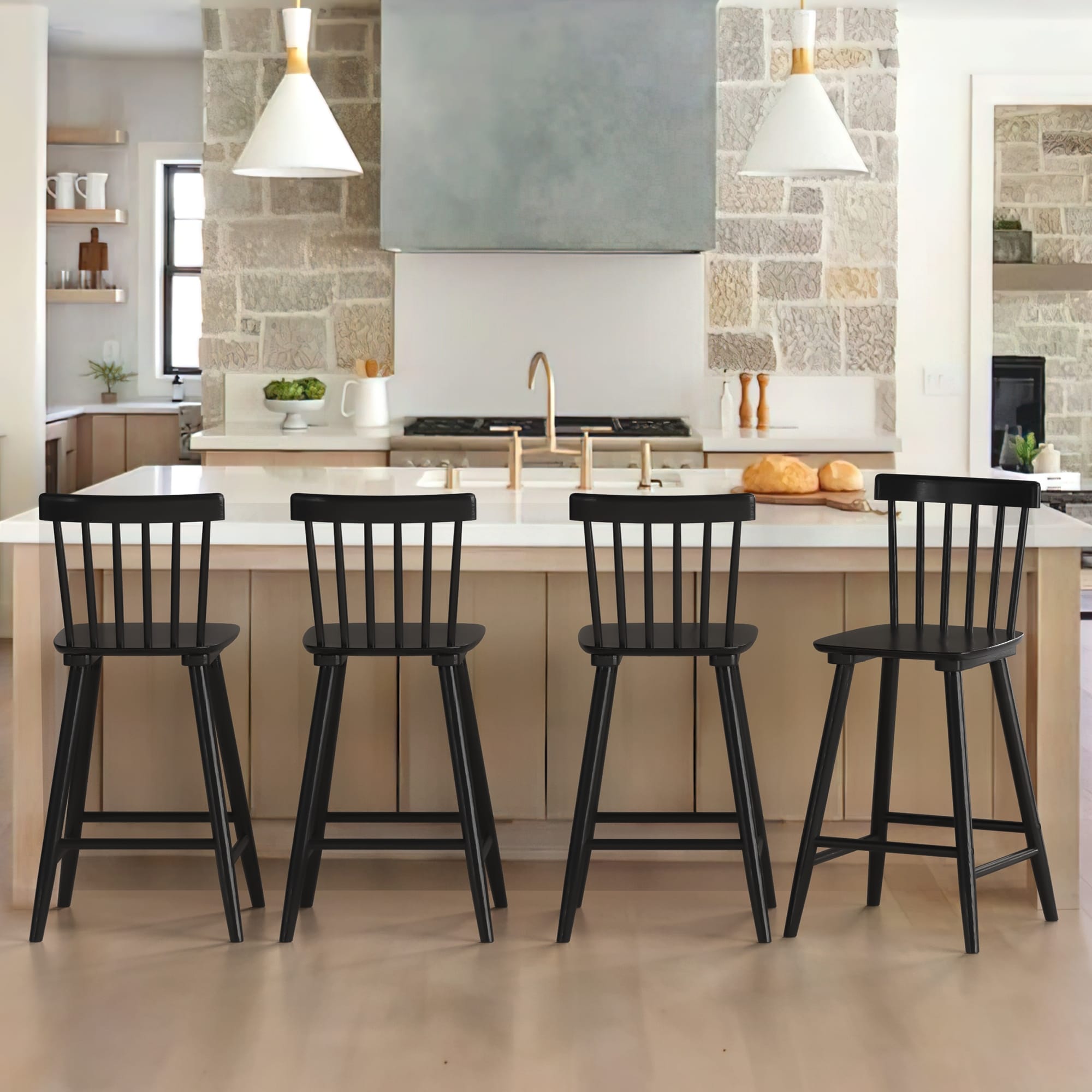 Wood Black Farmhouse Counter Stools Farmhouse Counter Stools, Set
