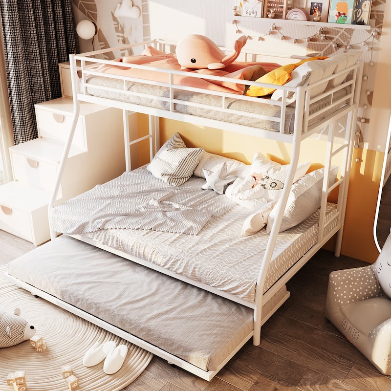 Standard Metal Bunk Bed - Bed Frame for Kids, Teens & Guest Rooms