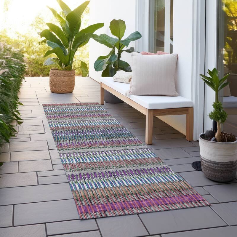 Machine Washable Indoor/ Outdoor Chantille Moroccan Boho Rug