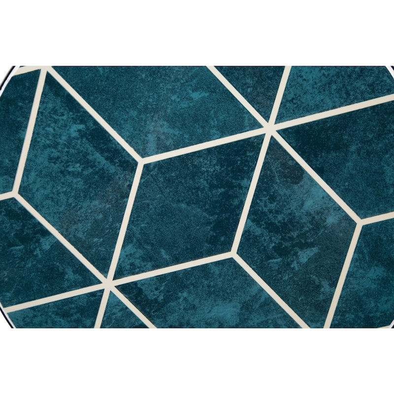 Signature Design by Ashley Clairbelle Teal Nesting Tables (Set of 2) - 16"W x 16"D x 22"H