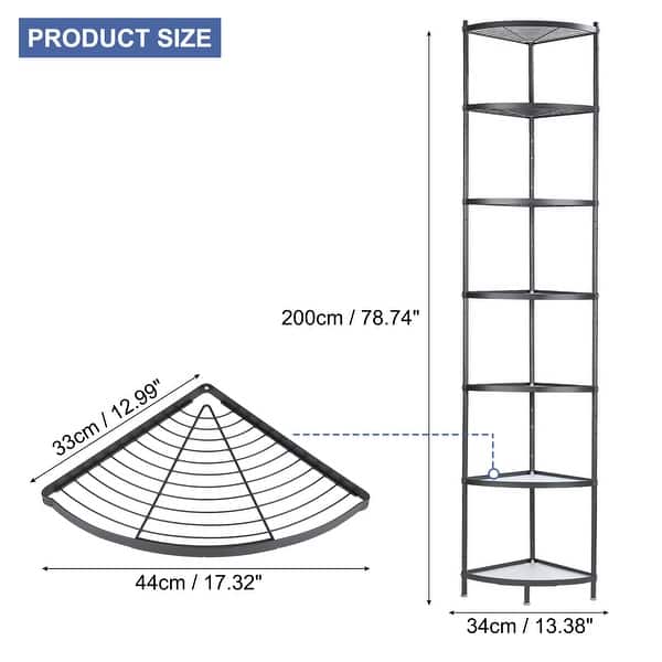 7-Tier Cookware Stand Multi-Layer Pot Rack Corner Shelf Rack for Pans ...