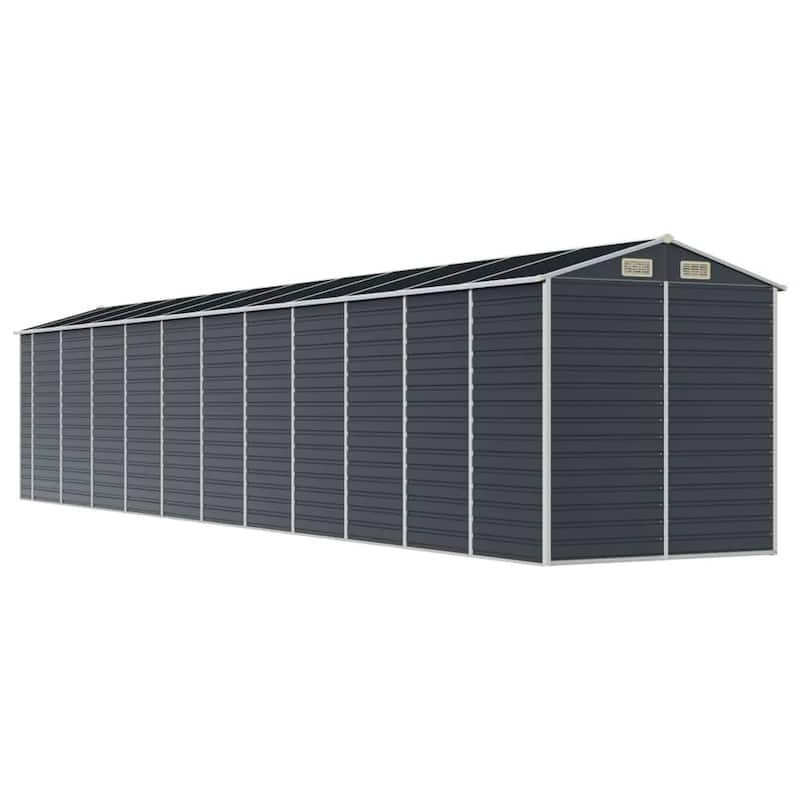 vidaXL Garden Shed Metal Outdoor Storage Shed Anthracite Galvanized Steel