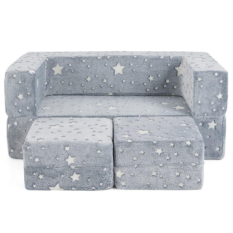 Gymax 3-in-1 Baby Fold out Sofa w/ Removable & Machine Washable