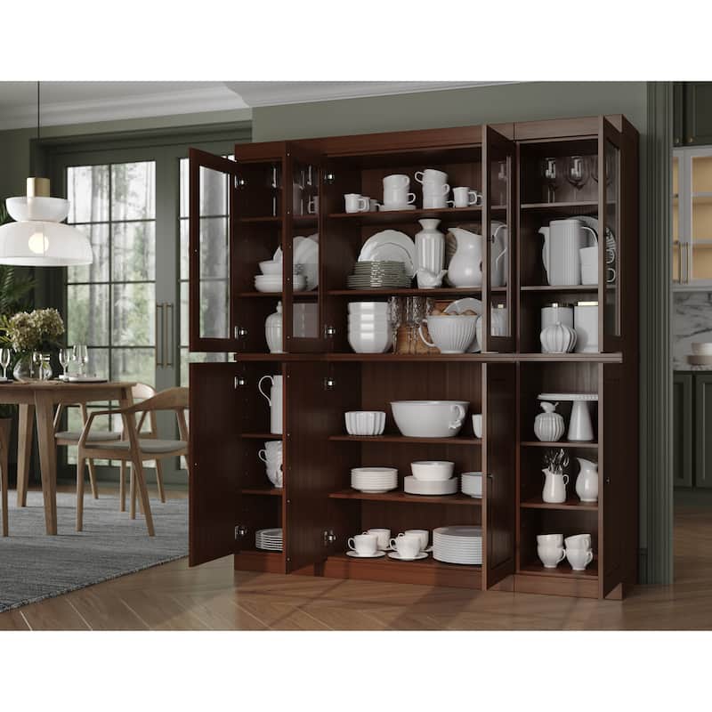 Palace Imports 100% Solid Wood 65" Kitchen China Pantry Cabinet - 65" x 71.5"
