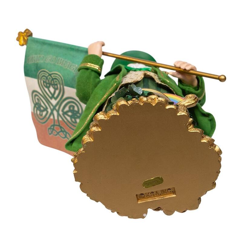 Kurt Adler 11-Inch Fabriche Musical Irish Santa