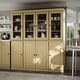 preview thumbnail 38 of 145, Palace Imports 100% Solid Wood Pantry Cabinet, Adjustable Shelves, 65" Wide, 71.5" Tall - 65" x 71.5" Yellow - 4 Clear Glass-4 Solid