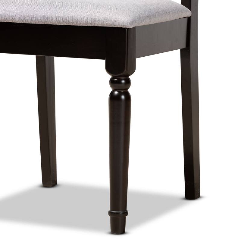 5-Piece Dining Set - Fabric Upholstered Chairs & Wood Table - Modern Style for Kitchen or Dining Room