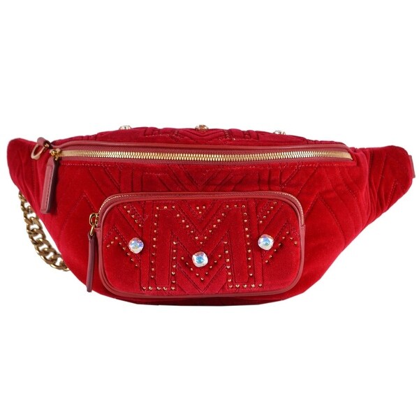 mcm red fanny pack