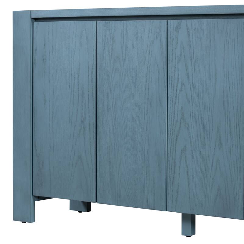 Retro 4 Door Dining Cabinet with Aged Finish