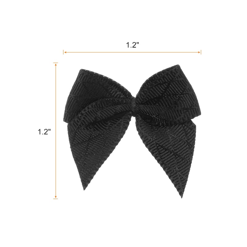 50Pcs Mini Ribbon Bow 1.2" Mini Fabric Satin Craft DIY