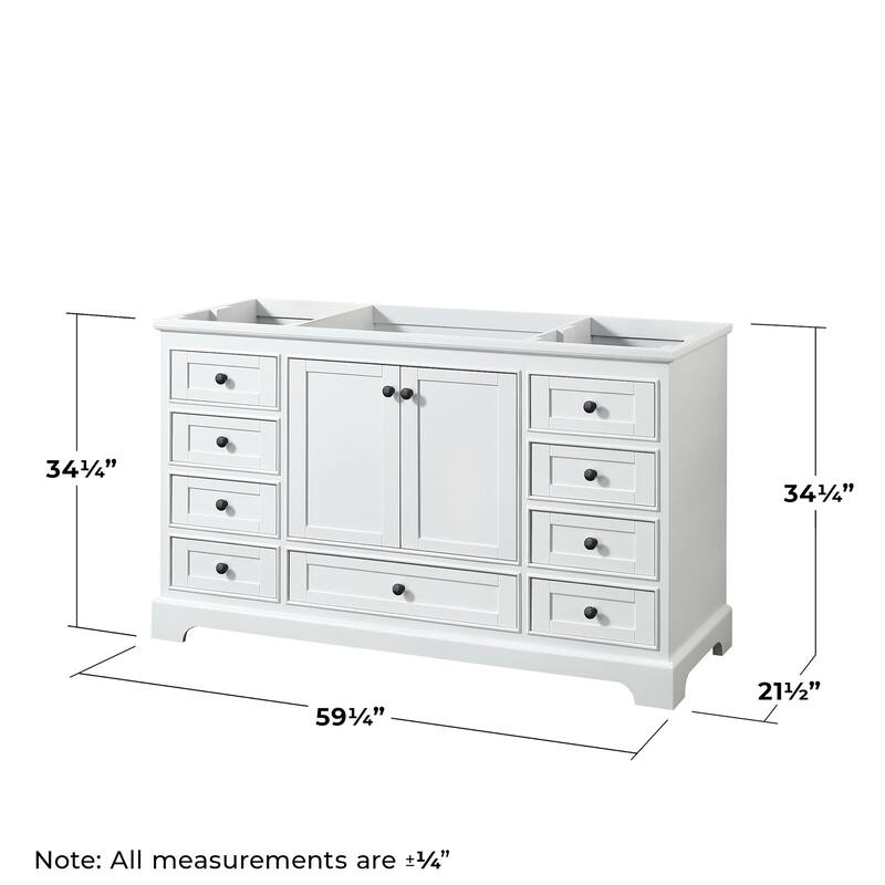 Wyndham Collection Deborah 59-1/4" Free Standing Single Wood Vanity